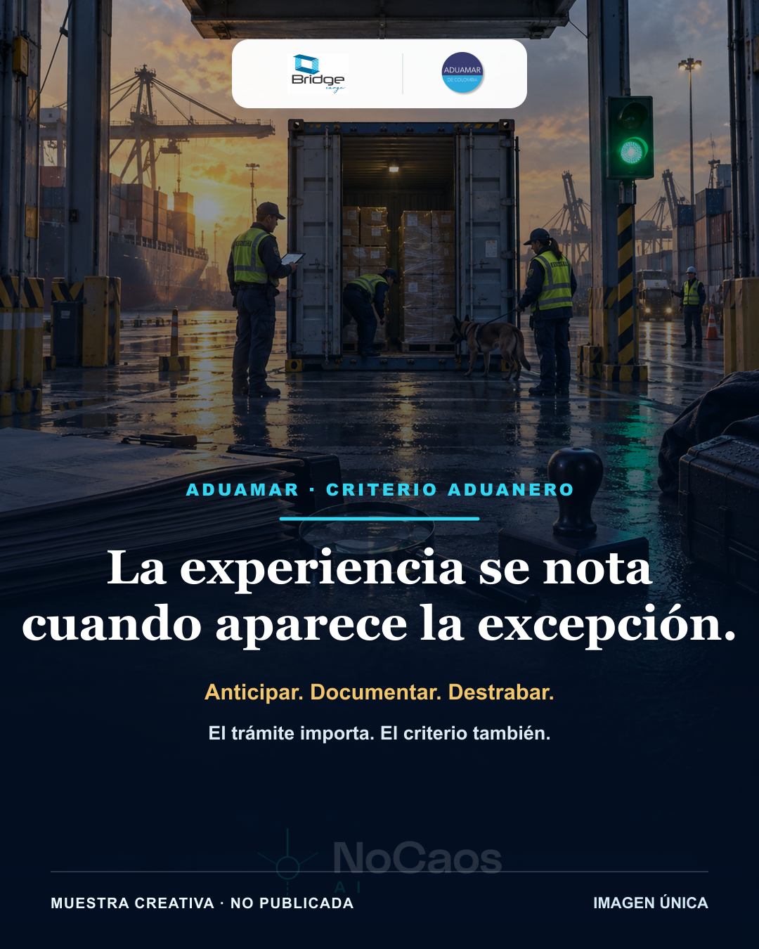 Muestra conceptual para Aduamar sobre criterio aduanero y manejo de excepciones