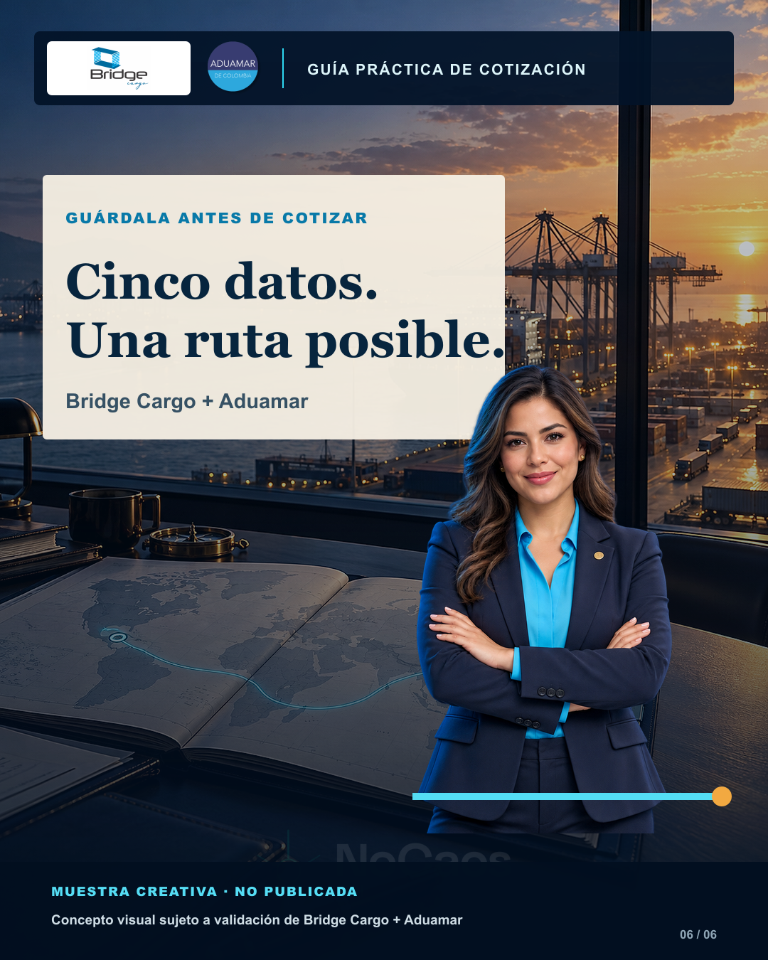 Lámina 6: cinco datos permiten trazar una ruta posible