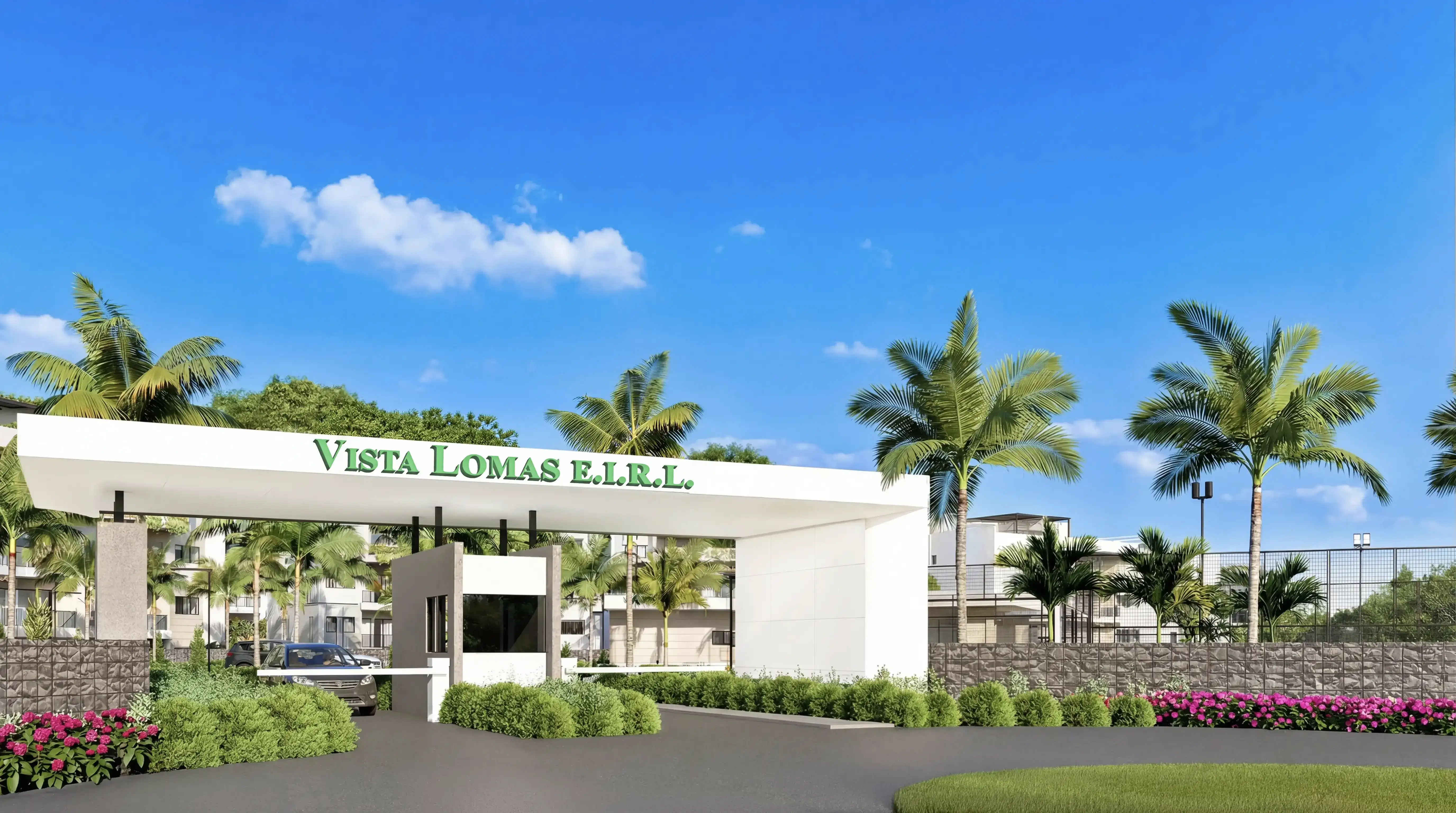 Official Vista Lomas architectural entrance rendering